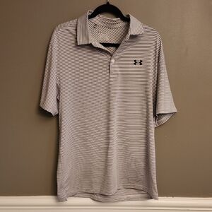 Under Armour Black and White Polo Shirt Performance Design